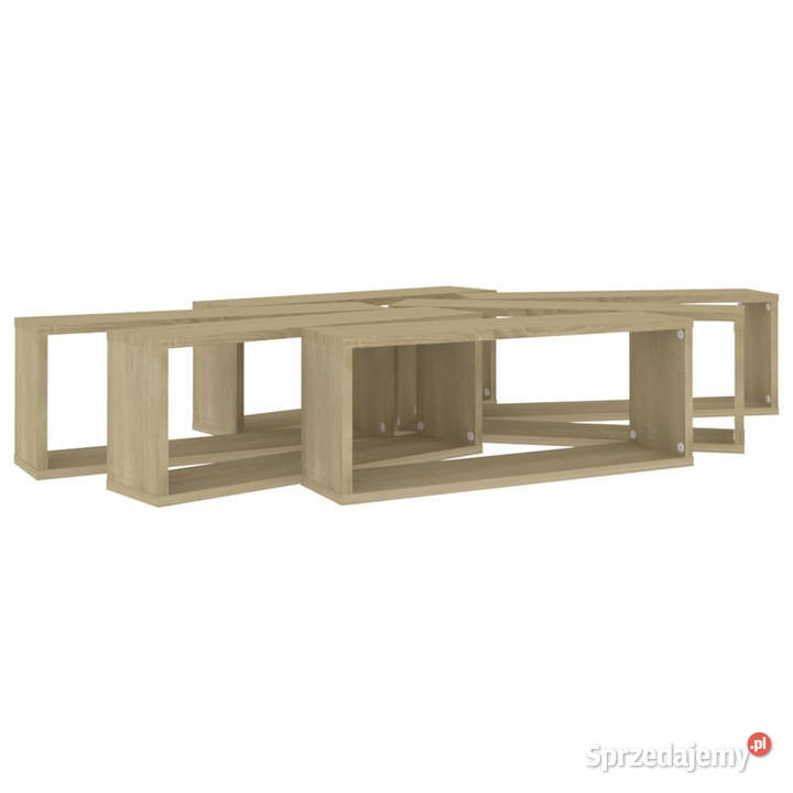 Półki ścienne kostki 6 dąb sonoma 60x15x23 Warszawa