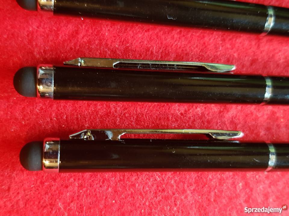 6 długopisy czarne ze srebrem cienkie Kielce sprzedam