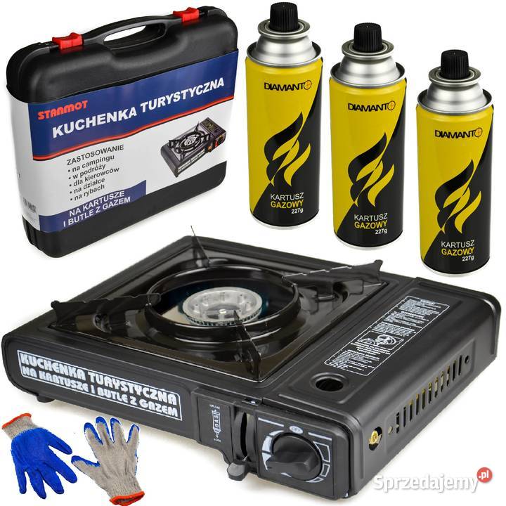 Gazowa kuchenka turystyczna polowa gril kuchnia Rzeszotary