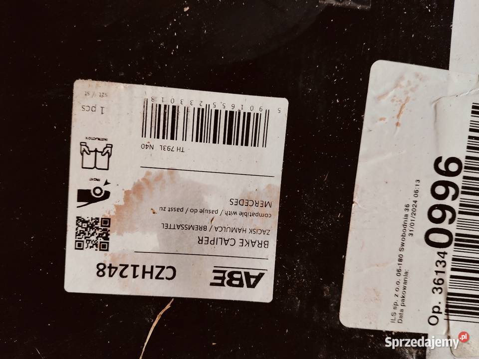 Przednie zaciski hamulcowe przód tył Mercedes