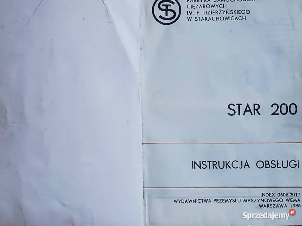 STAR 200 Instrukcja obsługi WEMA Warszawa 1986 Rzeszów
