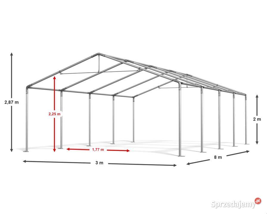 3x8x2m Namiot plenerowy wystawowy ogrodowy Płock
