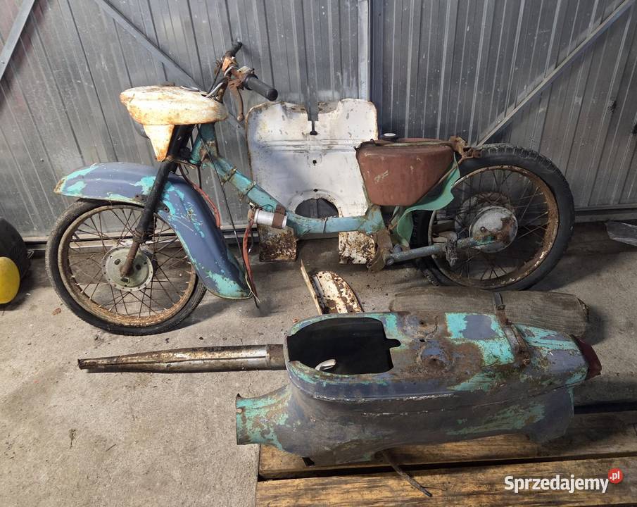 Jawa 50 pancerka skuter uszkodzony Motocykle, skutery, quady wielkopolskie Pniewy