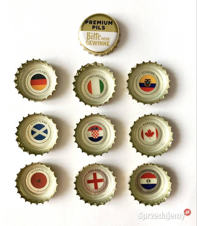 Kapsle Piwa Bitburger Premium flagi Mistrzostwa wielkopolskie
