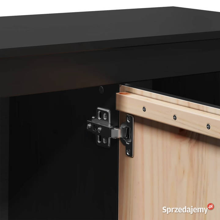 Szafka pod telewizor czarna 103x365x52 drewno