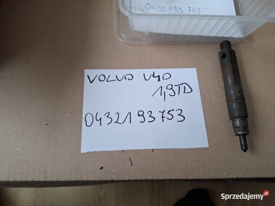 VOLVO V40 19 TD wtrysk wtryskiwacz 0432193753 Wtryskiwacze świętokrzyskie Kielce