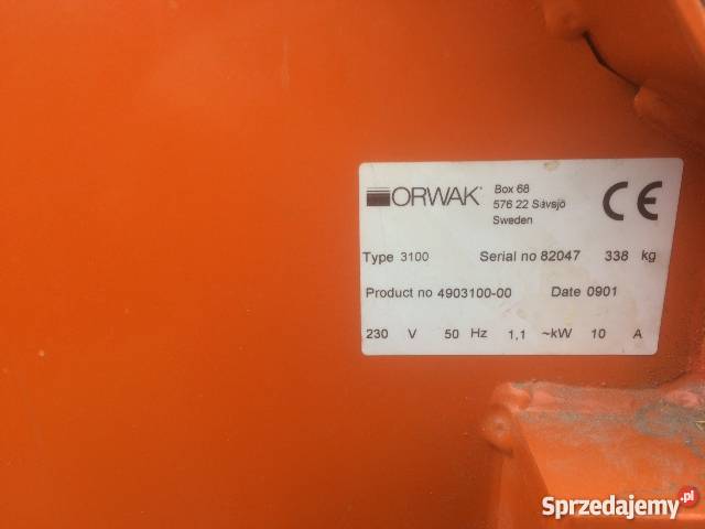 Belownicaprasa do makulaturyfolii ORWAK 3100 łódzkie