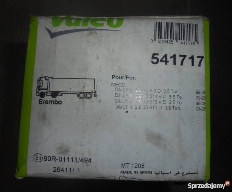 Klocki hamulcowe komplet VALEO 541717 świętokrzyskie Kiełczyna