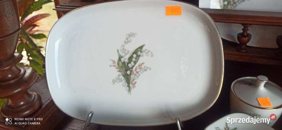 Filiżanka z talerzykiem Konwalie Krautheim Porcelana i szkło pomorskie Gdańsk