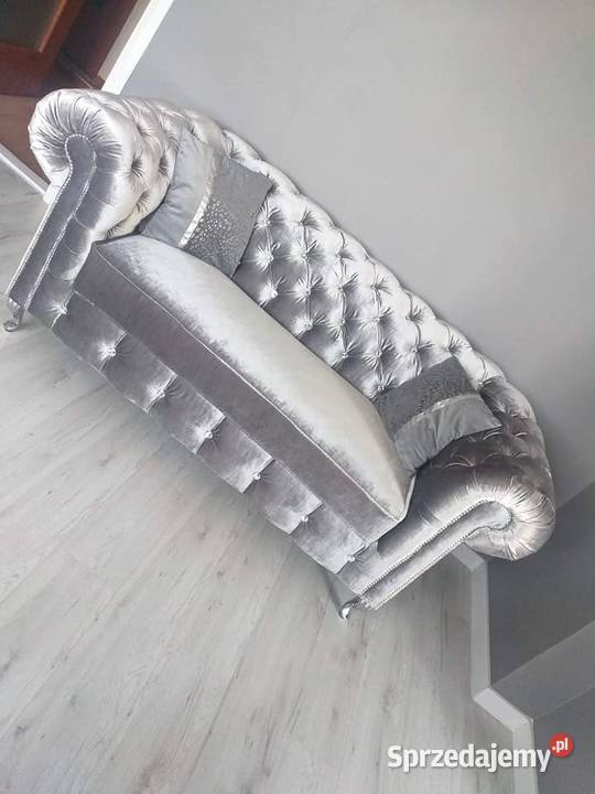 Sofy fotele Chesterfield pikowane stylizowane Syców