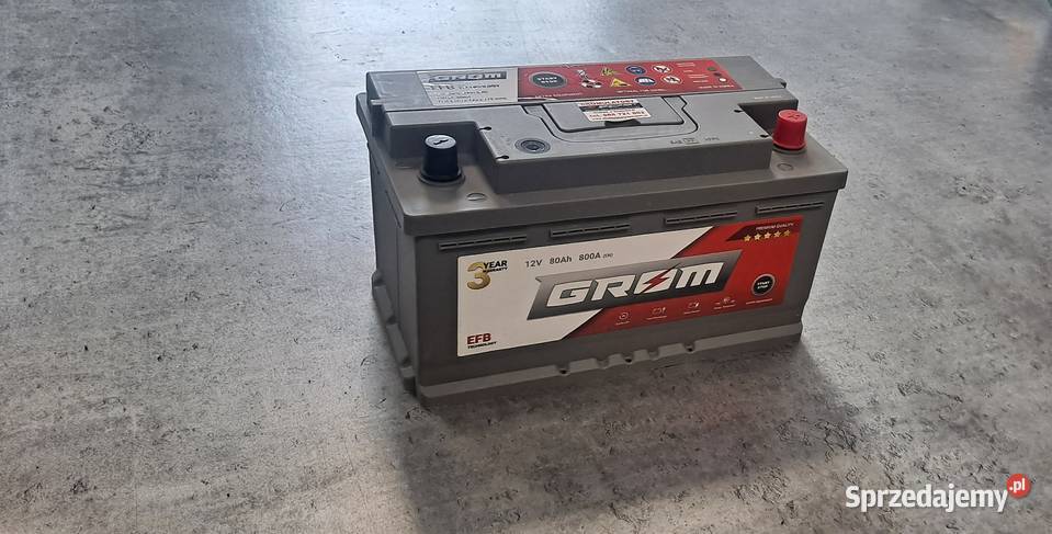 Akumulator GROM EFB STARTSTOP 80Ah 800A Prawy osobowe Grudziądz