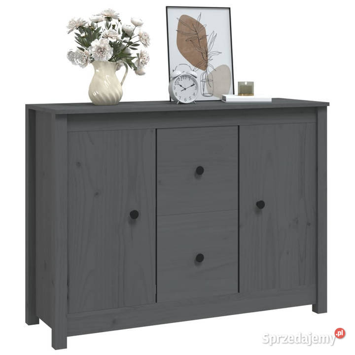 Komoda szara 100x35x74 lite drewno sosnowe Warszawa