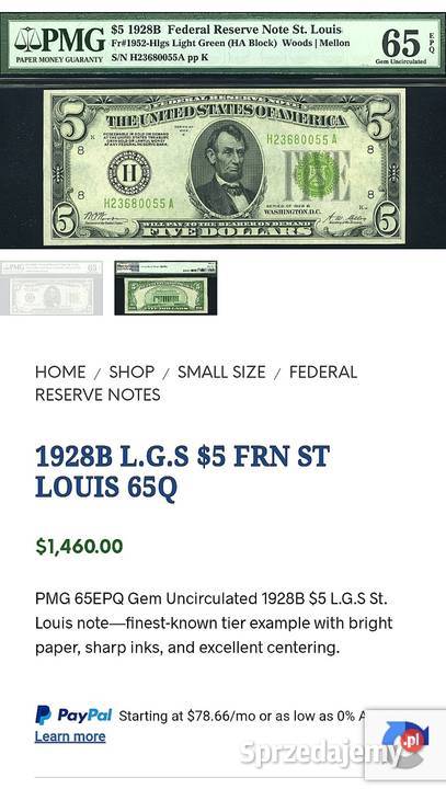 USA 5 Dolarów 1902 r York PMG 30