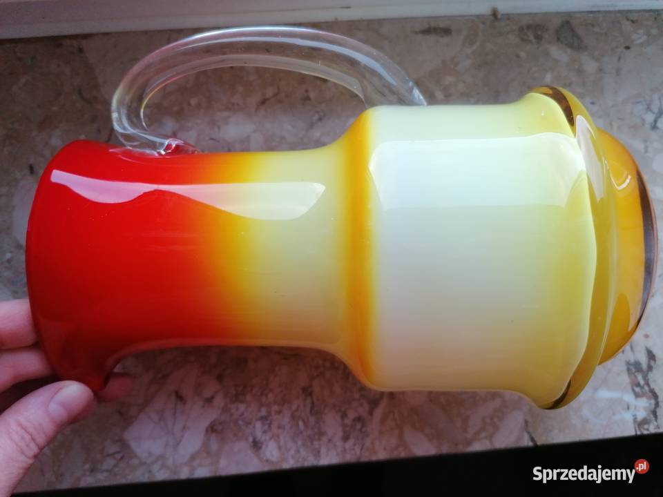 Dzbanek ognisty ze szkła warstwowego Horbowy Mielec sprzedam