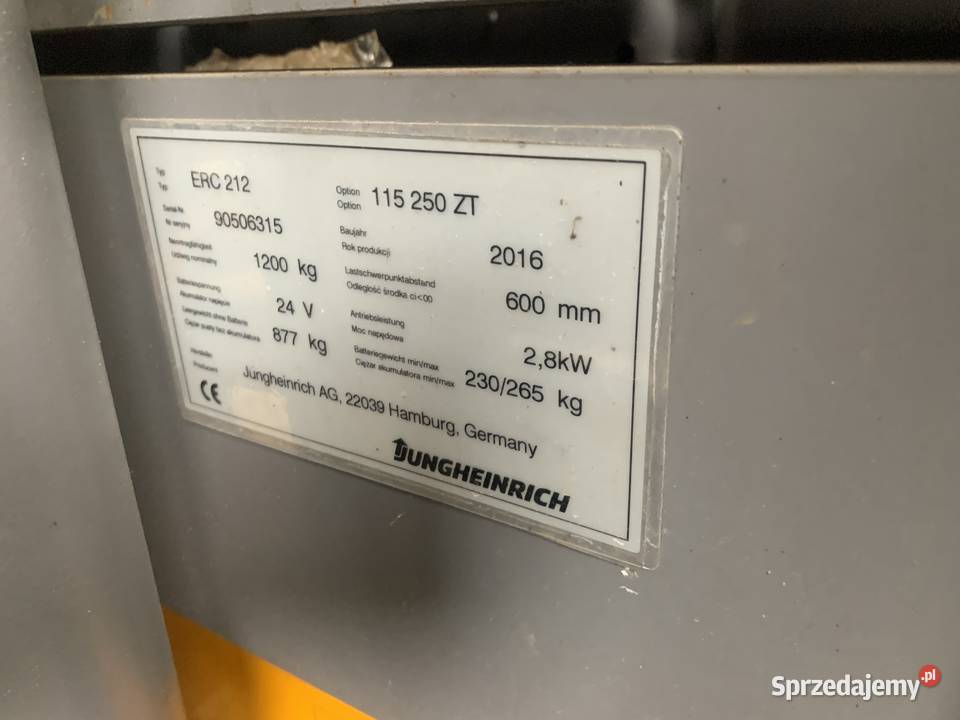 Wózek widłowy masztowy elektryczny Jungheinrich Jungheinrich Katowice