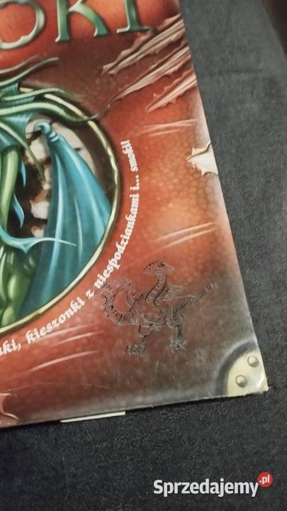 wielka księga smoki w środku plakietki