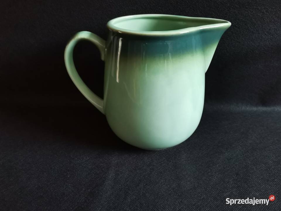 Stary duży nieużywany dzbanek zielony porcelit Porcelana i szkło Katowice sprzedam