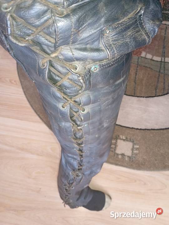 Spodnie skórzane na motor Rozmiar XL opolskie Zawadzkie