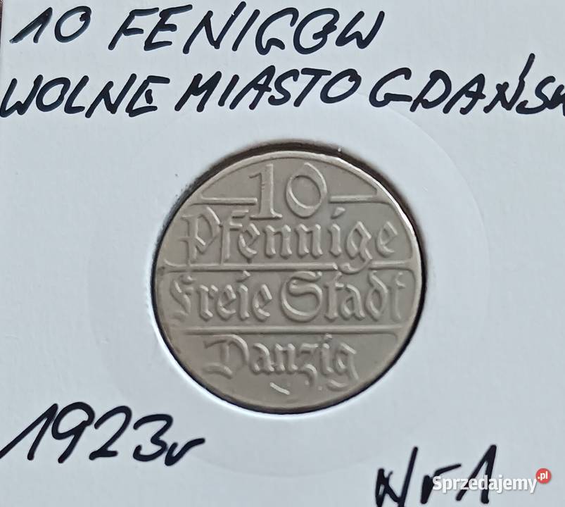 10 Fenigów Wolne Miasto Gdańsk 1923 r Konin