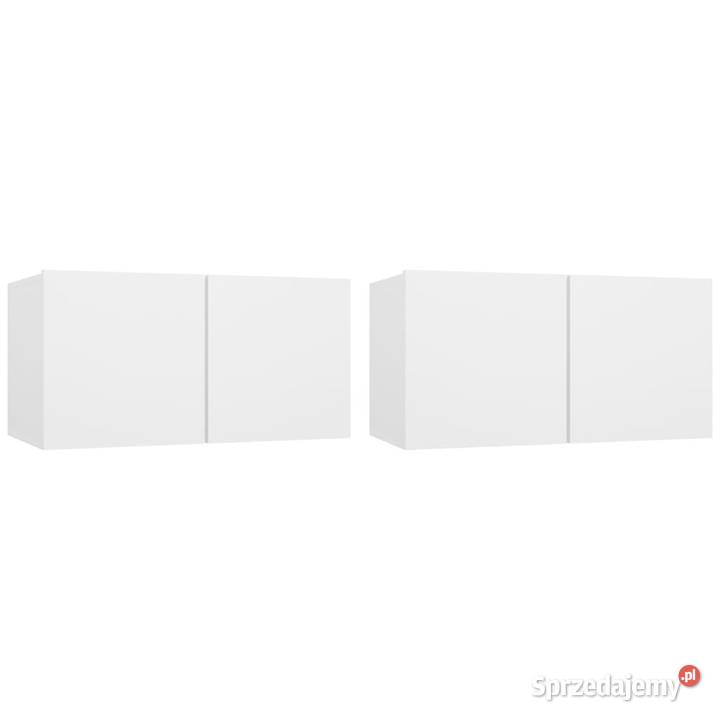 Szafki wiszące pod TV 2 białe 60x30x30 WM804509 Warszawa