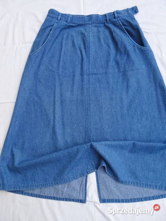 Długa spódnica dżinsowa Jeans 42 44 niebieski