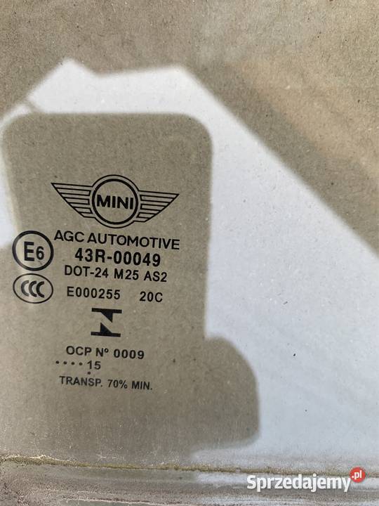 Szyba prawa przód 43R00049 mini f57 cooper