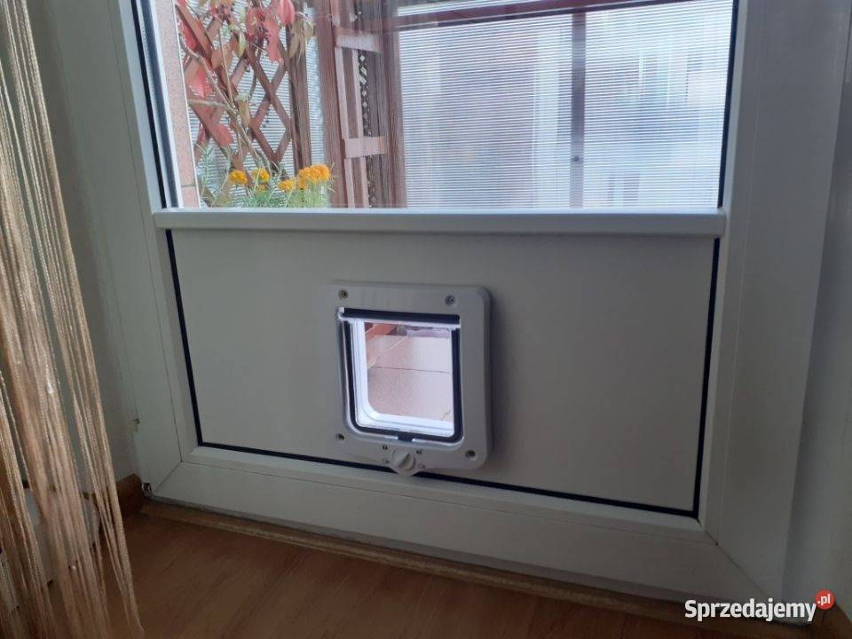 Drzwiczki kota psa montaż w drzwiach oknie Kraków sprzedam