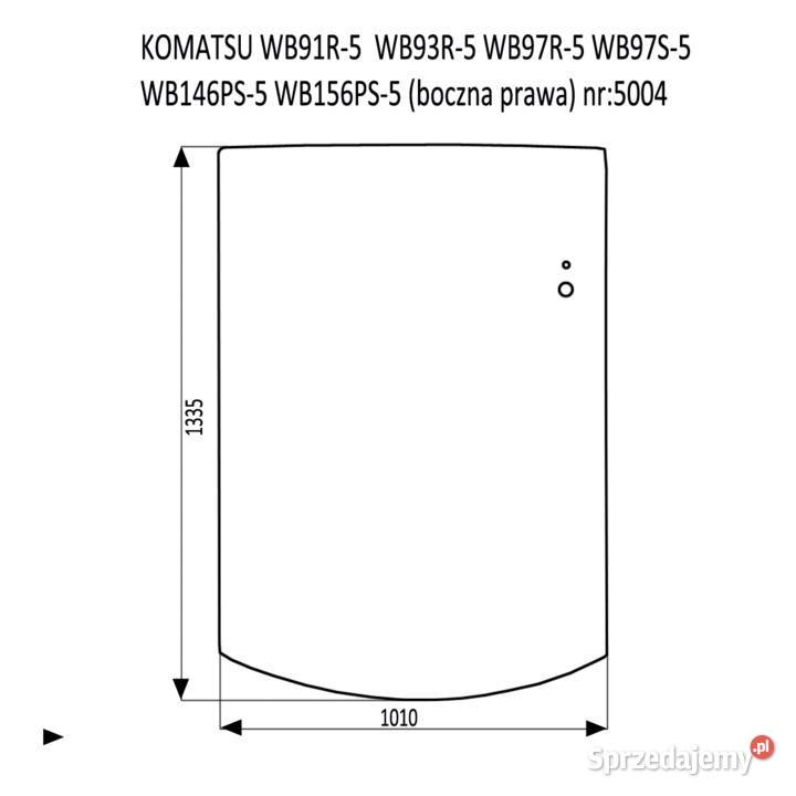 SZYBA TYLNA KOMATSU WB 91 93 97 146 156 R5 S5 Części do maszyn budowlanych