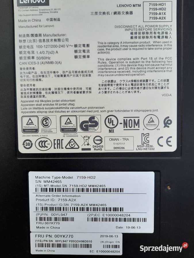 Lenovo Thinksystem NE1032 rackswitch wielkopolskie sprzedam