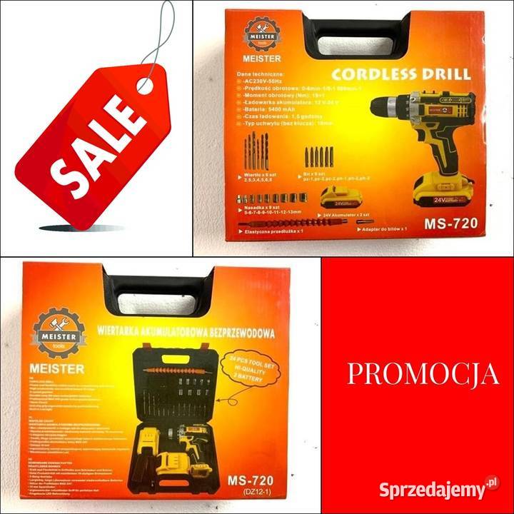 Wkrętarka żółta Wiertarki i wkrętarki Szczecin sprzedam