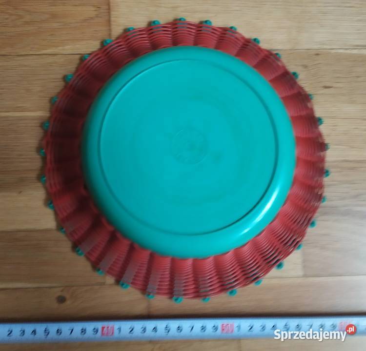 322 PLASTIKOWY talerzyk na owoce plecionka RETRO łódzkie Łódź