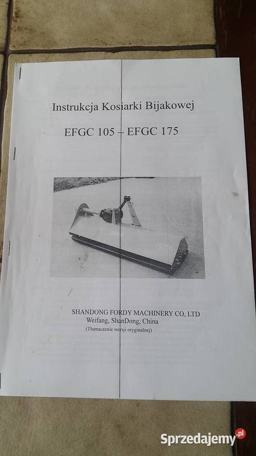 Kosiarka bijakowa mulczer EFCG 135 C330 C360 Sietesz