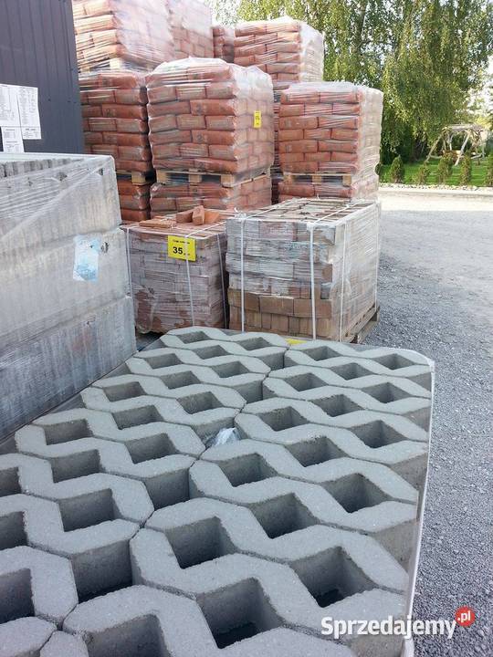 Płyty ażurowe bloczki betonowe obrzeża cement