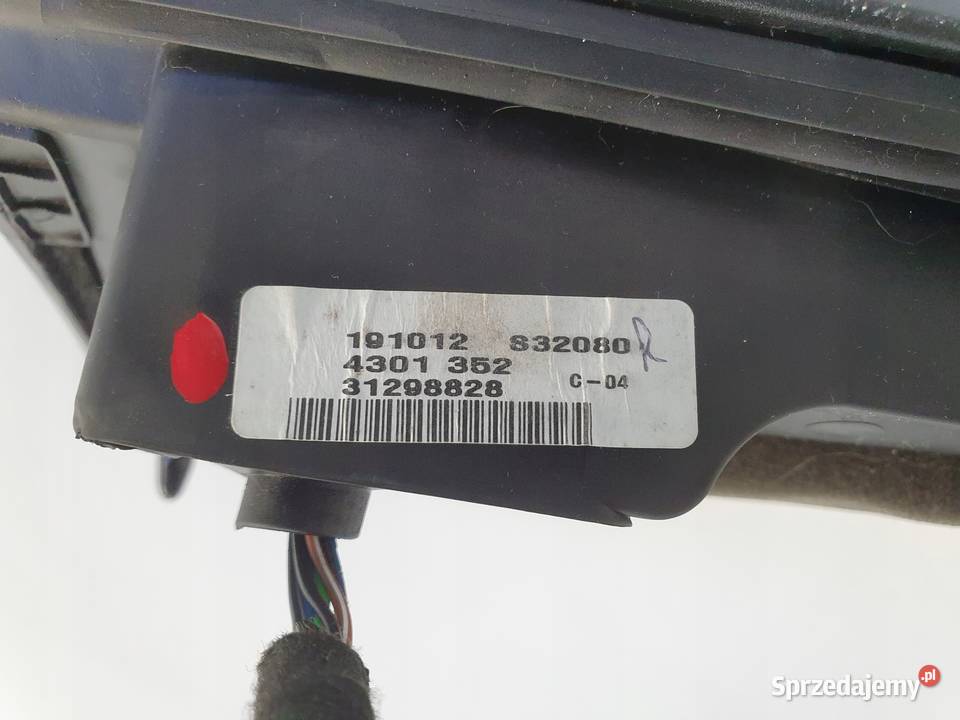 LUSTERKO PRAWE PASAŻERA Volvo V70 III LIFT 6 Chełm