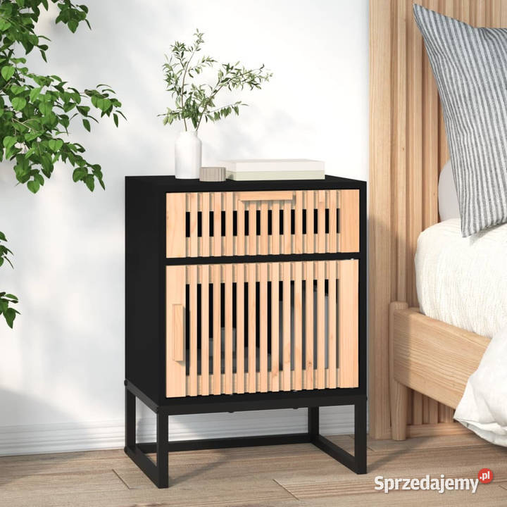 Szafki nocne 2 czarne 40x30x555 WM352094 Warszawa