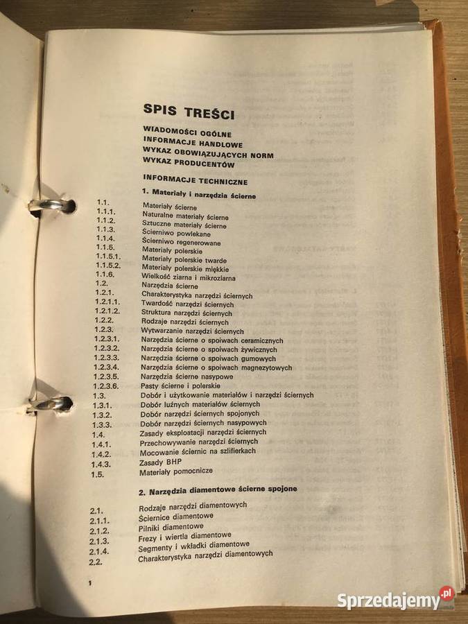 Katalog Materiały i narzędzia ścierne narzędzia Antyki, Sztuka, Kolekcje Łęczyca