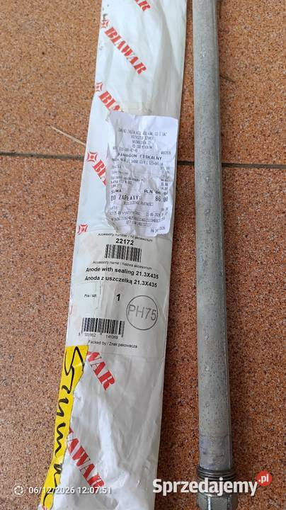 Anoda magnezowa Biawar 22172 21x435 korek 34 Bojlery Mikołów