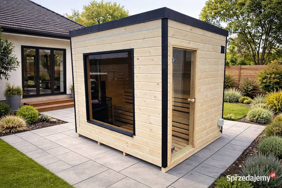 SAUNA OGRODOWA CUBE LUX z Szyba Hartowana Gdańsk