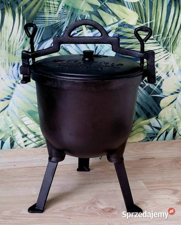 Kociołek Żeliwny Emaliowany Myśliwski Lublin