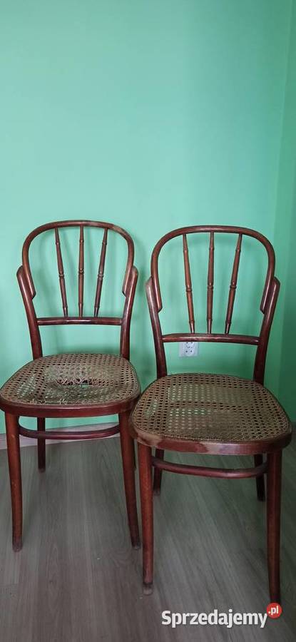 Krzesła gięte Thonet z plecionką 2 małopolskie