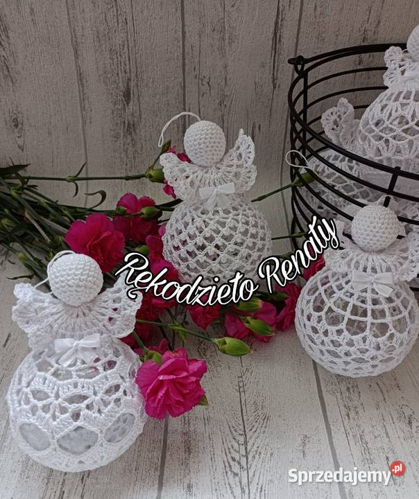 Bombkianiolki rękodzieło na choinkę PROMOCJA biały Syców sprzedam