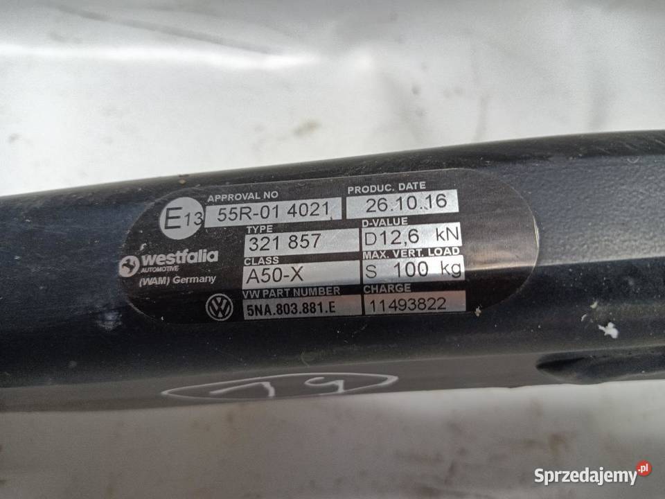 HAK ELEKTRYCZNY VW TIGUAN II 5NA803881E Motoryzacja sprzedam