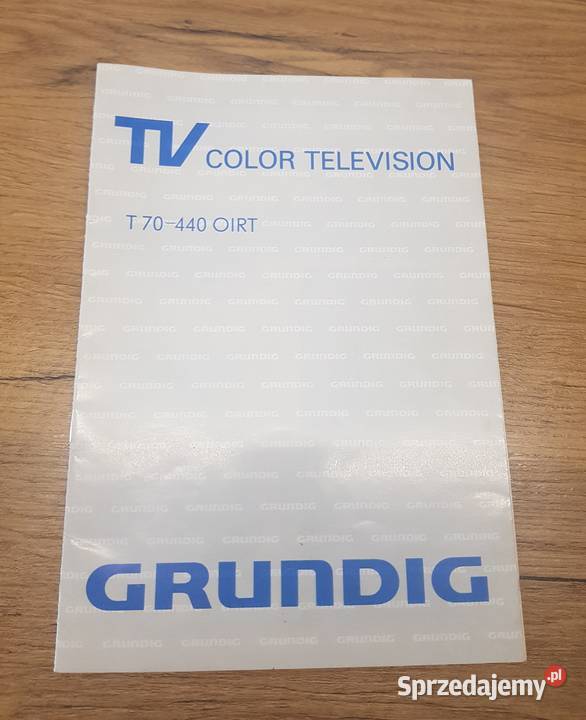 Instrukcja obsługi Telewizora Grundig T 70440 Golina