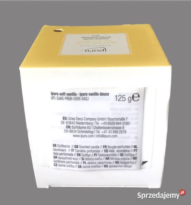 Świeca zapachowa Ipuro Soft Vanilla 125 g małopolskie Chrzanów