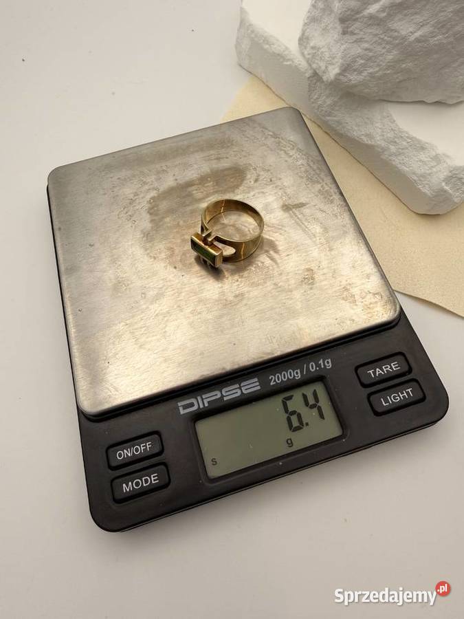 Wykwintny Złoty Pierścionek Vintage Modernist Szczecin