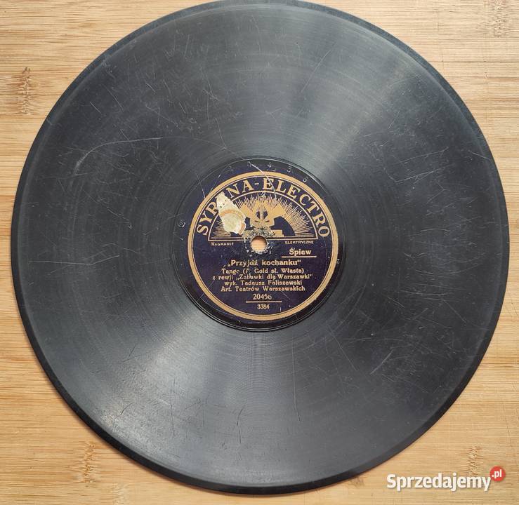 Płyta szelakowa Syrena Electro Tadeusz Warszawa