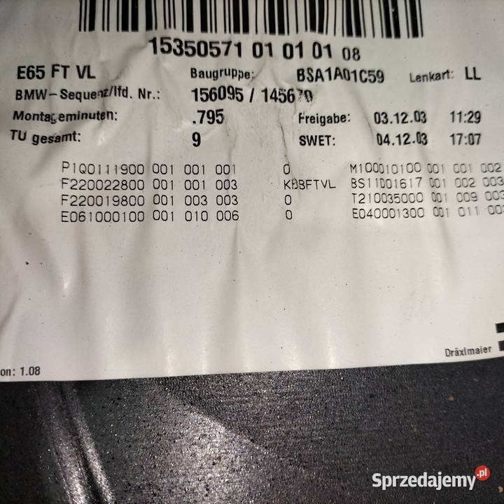 Wspornik tapicerki drzwi lewych przednich BMW Poręba sprzedam