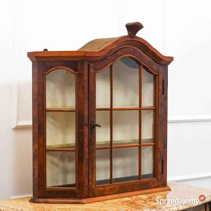 Stylowa drewniana SZAFKA wisząca przeszklona 19cm Stoliki kawowe i ławy sprzedam