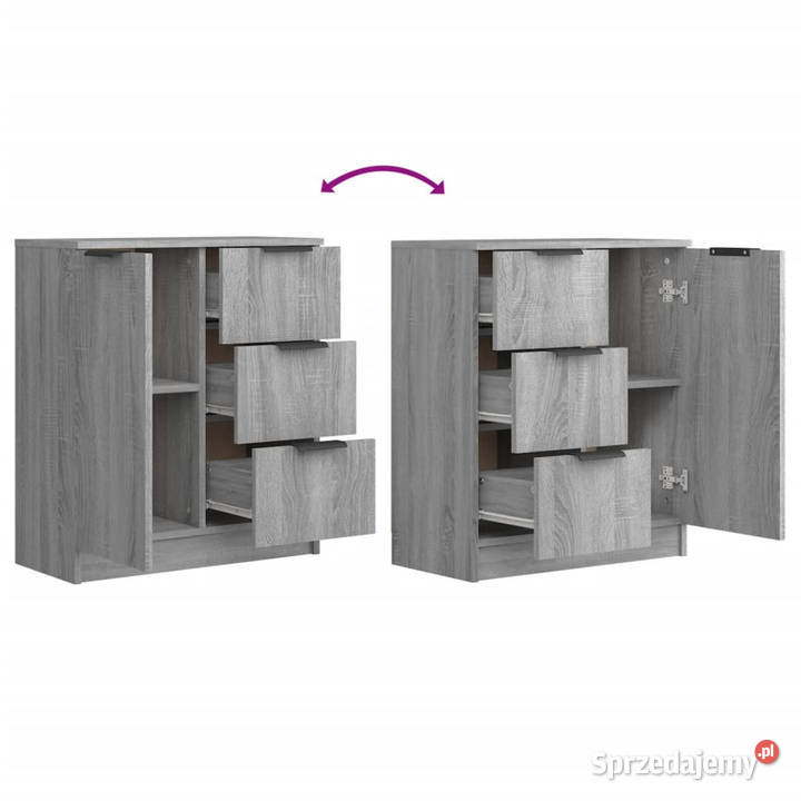 Szafka szary dąb sonoma 60x30x70 materiał