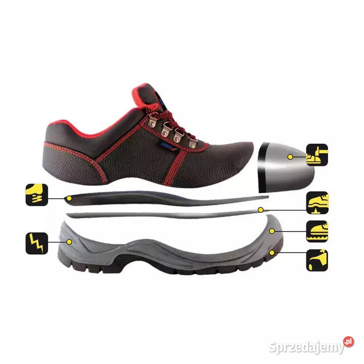PÓŁBUTY BEZPIECZNE BUTY BHP DEDRA BH9P1A39 Dom i Ogród wielkopolskie